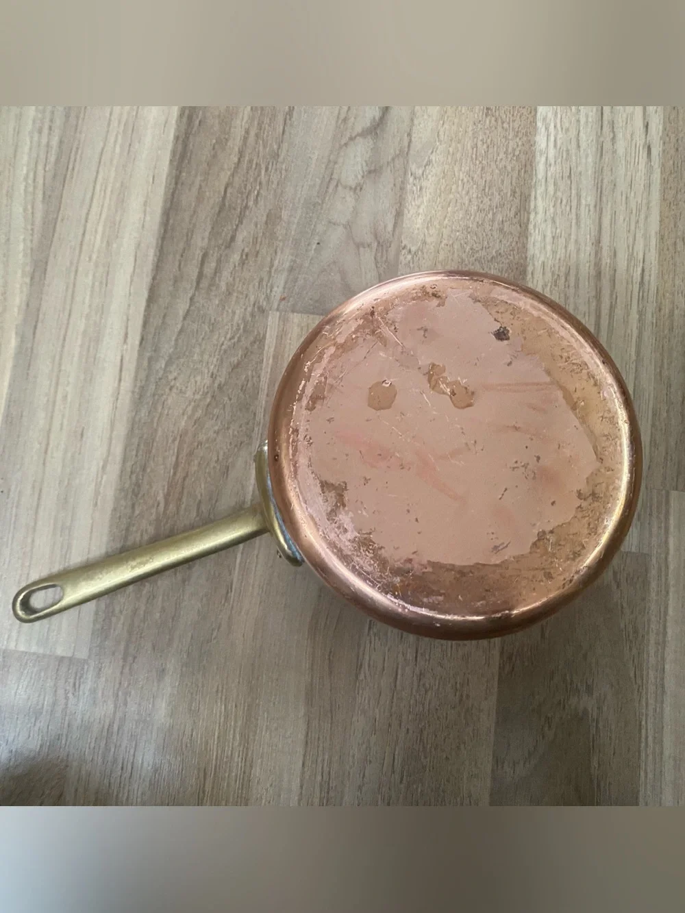 Dae Woo Copper Saucepan with Brass Handle